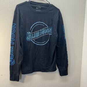 Lucky Brand Blue Moon Brewing Company Beer Graphic T-shirt Men Small Black